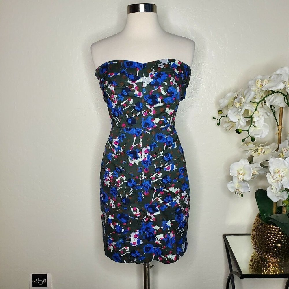 Rachel Roy Strapless Ruched Cocktail Date Dress